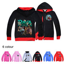 Outono crianças roupas meninas meninos hoodies zíper raya e o último dragão camisolas de manga longa crianças dos desenhos animados pulôver outfits 2024 - compre barato