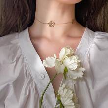 Elegant Hollow Out Camellia Choker Necklace 316 L Titanium Stainless Steel Fine Jewelry Gold Plated Never Fade Woman Girl Gift 2024 - buy cheap