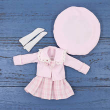 Кукольная одежда ICY DBS Blyth, наряд розовой горничной с пальто и носками, костюм, игрушечное платье 2024 - купить недорого
