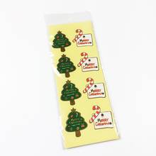 800 unids/lote de etiquetas adhesivas de la serie temática del árbol de Navidad, regalo DIY, etiqueta de embalaje para hornear 2024 - compra barato