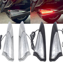 Novidade para honda gold wing gl 1800, goldwing gl1800 & f6b 2018-up, alforje de motocicleta, uso em bolsa de luz led, cromada 2020 2024 - compre barato