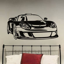 Sport Racing Car Wall Decal Vehicle Vinyl Glass Stickers Cool Teens Boys Bedroom Living Room Garage Home Decoration Mural 3757 2024 - buy cheap