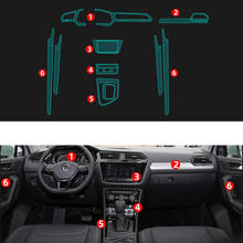 HD transparent car interior anti-scratch sticker protector film gear for volkswagen vw tiguan 2017 2018 2019 2020 2021 2022 mk2 2024 - compre barato