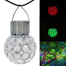 Solar Powered Crystal Ball Light Outdoor Garden LED Hanging Waterproof Lamp Outdoor Fairy Lamp For Festival Garden Party Decor 2024 - buy cheap