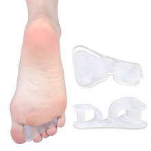 1Pair Two Hole Separator Thumb Valgus Protector Toes Finger Protector Silicone Foot Fingers Bunion Adjuster Hallux Valgus Guard 2024 - compre barato