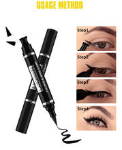 1pc Black Liquid Eyeliner Stamp Marker Pencil Waterproof Stamp Double-ended Eye Liner Pen Cosmetic Eyeliner Make Up Tool 2024 - buy cheap
