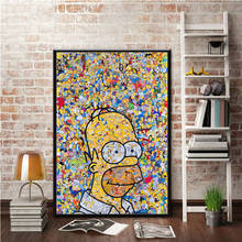Póster de Los Simpson, carteles e impresiones de dibujos animados, pintura en lienzo, imagen artística de pared para sala de estar, decoración del hogar 2024 - compra barato