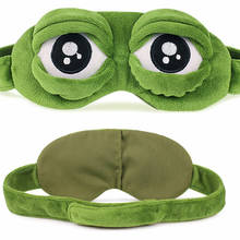 Máscara de Ojos de viaje 3D, cubierta de sombra acolchada de rana triste, máscara divertida para dormir Cerrar/abrir, Parche de Novely Eye, descanso para dormir 2024 - compra barato