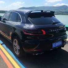 For Porsche Macan Carbon Rear Spoiler ABS material Rear Spoiler Trunk Wing black paint color  2015 2016 - UP 2024 - buy cheap