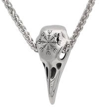New Fashion Viking Punk Gothic  Animal Crow Raven  Skull  Head Birds Vulture Skull Pendant Punk Necklace Party Gift Jewelry 2024 - buy cheap