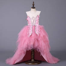 Длинное платье для девочек-подростков, с фламинго 2024 - купить недорого