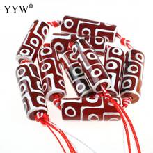 11x11x30mm 10pcs/Bag Natural Tibetan Agates Onyx Eyed Dzi Beads Ladies Column Cylinder Ji Beads Jewelry DIY Material Bracelets 2024 - buy cheap