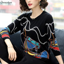 Print Sweater Women Tops Autumn Spring Korean Fashion Women Clothing Long Sleeve Pullover Pull Femme Women's Sweaters 2024 - buy cheap