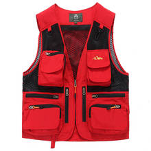New Summer Vest Men Mesh Breathable Outdoor Leisure Photography Fishing Waistcoat Plus Size M-5XL Vest Male With Many Pockets 2024 - buy cheap