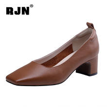 RJN Fashion Brand Spring New Casual Women's Pumps High Quality Handmade Cow Leather Shallow Ladies Shoes Office Lady Shoes RO798 2024 - buy cheap
