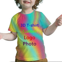 Customize 3D Print T Shirt Kids Summer Cartoon T-shirt Boys Girl Anime Tshirt Tee Tops Birthday Custom Parent-child Cosplay Gift 2024 - buy cheap