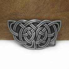 BuckleClub zinc alloy western celtic knot belt buckle western cowboy jeans gift belt buckle FP-03390 pewter finish drop shipping 2024 - buy cheap