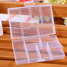 1pcs Square Transparent Plastic Storage Box Case 6 Slot Adjustable for Pils Jewelry Beads Earring Case Organizer Medicine Box 2024 - buy cheap