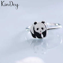Kindey anéis de panda para mulheres e homens, prateados, boêmios, festa, presente, joia de casamento, noivado 2024 - compre barato