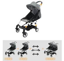 Yuyu babyzen yoyo bebê yoya carrinho de bebê acessórios conector universal adaptador acoplador bush inserção gêmeos linker pram carriag 2024 - compre barato