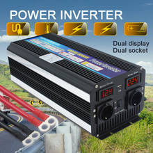 12V/24V DC To 220V-240V 8000W Peak Dual LED Display EU Socket Home/Car Modified Sine Wave Double Socket Power Inverter 2024 - buy cheap