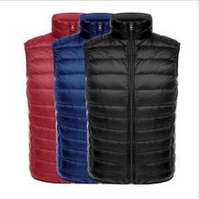 Men Solid Fashion Thin Winter Vest Male Lightweight Coats Brand Men's Warm Ultralight thin Down Jackets Vests 2024 - buy cheap