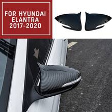 2Pcs for Hyundai Elantra 2017-2020 Exterior ABS Carbon Fiber Style Rearview Mirrors Cover Trim Car Accessories 2024 - buy cheap