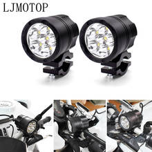 Светодиодная лампа 60 Вт для мотоциклетных фар, противотуманных фар, фар, прожектор, мотоциклетная лампа для Yamaha XJ6, gu10, XSR, TDM 900 MT 125 01 03 25 2024 - купить недорого