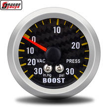 Dragon 52mm  Carbon Tattoos Auto Car Turbin Turbo Boost Meter Pointer -30-30 Inch  Vacuum Press Gauge Free Shipping 2024 - buy cheap