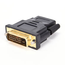 Convertidor de Cable adaptador DVI 24 + 1 a HDMI, convertidor de HDTV chapado en oro macho a hembra 1080P 2024 - compra barato