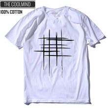 COOLMIND QI0270A 100% хлопок летняя крутая свободная футболка Повседневная мужская футболка с коротким рукавом модная футболка 2024 - купить недорого