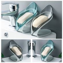 Drain Soap Holder Box Bathroom Shower Soap Storage Box Tray Rack Bathroom Accessories Drainage Plastic Box Ledge Leaf Shape 2024 - buy cheap