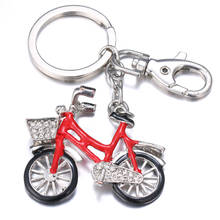 Moda charme bonito vermelho bicicleta saco chaveiro festa de aniversário presente de natal frete grátis 2024 - compre barato