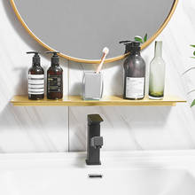 Nordic Bathroom Rack Wall Hanging Bathroom Shelf Mirror Front Cosmetics Shelf Brushed Gold Storage Rack Set Shower Organizer 2024 - buy cheap
