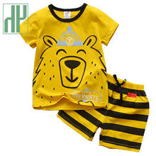 HH 2021 Summer Kids Clothing Sets Cartoon Animals Print T-shirt And Pants Children's Clothing Girls Outfits Toddler Boys Clothes 2024 - buy cheap