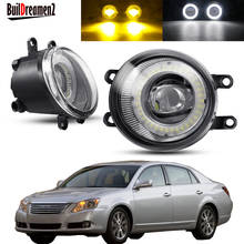 2 x anjo olho conjunto de luz nevoeiro para toyota avalon 2008 2009 2010 carro led lente nevoeiro drl luz circulação diurna 30w 3000lm 12v 2024 - compre barato