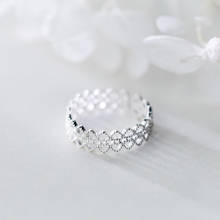 Modian-Anillo de encaje hueco Simple para mujer, de Plata de Ley 925, anillo ajustable abierto, regalo para niñas, joyería 2024 - compra barato
