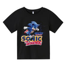 100% Cotton Material Sonic T Shirt Baby Boy Girl O-Neck  T Shirt Short Sleeves Children Cool Comfortable Clothes Tops  4-14T 2024 - buy cheap