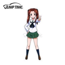 Jump Time 13x4,4 cm para niñas und Panzer Anzu Kadotani Waifu, pegatinas para coche, calcomanía de dibujos animados para parabrisas, portátil, motocicleta, estilo de coche 2024 - compra barato