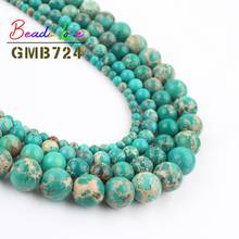 Natural Stone Light Green Sea Sediment Jaspers Round Loose Beads for Jewelry Making  4 6 8 10 12mm Diy Bracelet Necklace 15 Inch 2024 - buy cheap