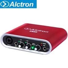 Alctron-tarjeta de sonido U12, interfaz de audio USB profesional, multifunción, monitor directo, para grabación de estudio, auriculares en vivo 2024 - compra barato