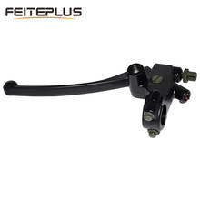 Preto cilindro mestre hidráulico esquerda alavanca do freio com interruptor de freio para a bicicleta da sujeira atv quad 50cc 2024 - compre barato