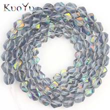 6/8/10mm Faceted Gray Shiny Crystal MoonStone Glitter Beads Water ripple Loose Spacer Beads For Jewelry Making DIY Bracelets 15“ 2024 - buy cheap