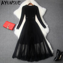 Dress Women Spring Autumn Dress Clothes 2020 Black Party Dress Vintage Sweater Dress Elegant Vestidos Robe Femme 85797 YY2477 2024 - buy cheap