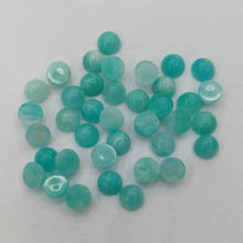 Fashion natural amazonite stone 3 4 5 6mm Single arc round cabochon beads for jewelry making 24Pc/lot Ring accessories no hole 2024 - buy cheap