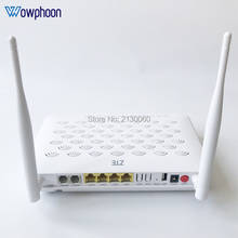 Free Shipping F660W ZTE GPON ONU ONT 4FE+2TEL+USB+WIFI External, English Firmware, With Patchcord, Power adapter, Box 2024 - buy cheap