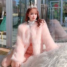 2021 Spring Winter Women's Warm Coat Casual Fashion Clothes Female Faux Fur Outwear Ladies Furry with Pearls Coat Jackets Q63 2024 - buy cheap