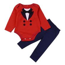 Baby Clothes European and American New Style Boy Gentleman Set Newborn Cotton Two-piece Sets 2024 - buy cheap