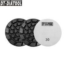 DT-DIATOOL 3pcs/pk Grits #30 Resin Bond Diamond Concrete Polishing Pads Nylon Backed Floor Renew Sanding Discs Dia 100mm/4" 2024 - buy cheap