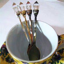 Cucharas de hielo de Metal Vintage para el hogar, utensilios de cocina de mango largo para café, postre, cóctel, agitador, suministros para Hotel 2024 - compra barato